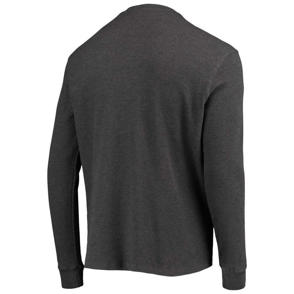 Seattle Seahawks Dunbrooke Logo Maverick Thermal Henley Long Sleeve T-Shirt - Heathered Gray T-shirts