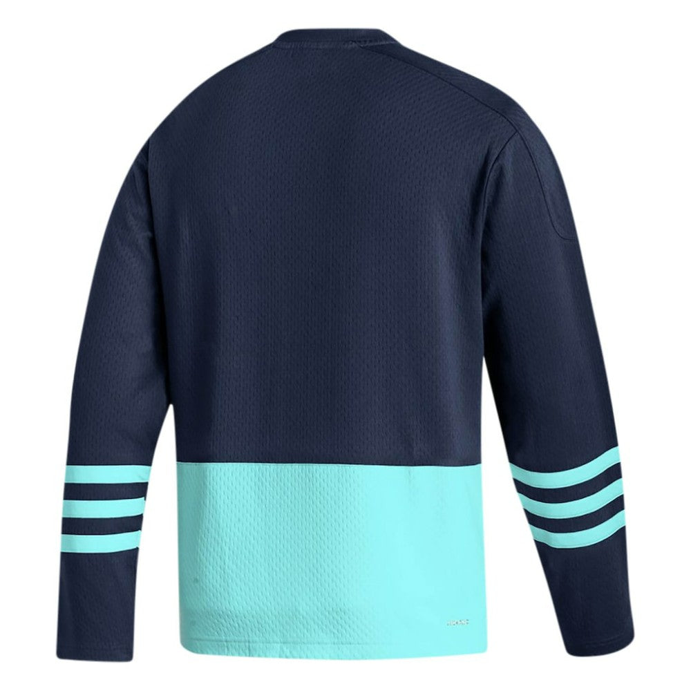 Seattle Kraken adidas Logo AEROREADY Pullover Sweater - Deep Sea Blue | US 4259626