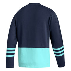 Seattle Kraken adidas Logo AEROREADY Pullover Sweater - Deep Sea Blue | US 4259626