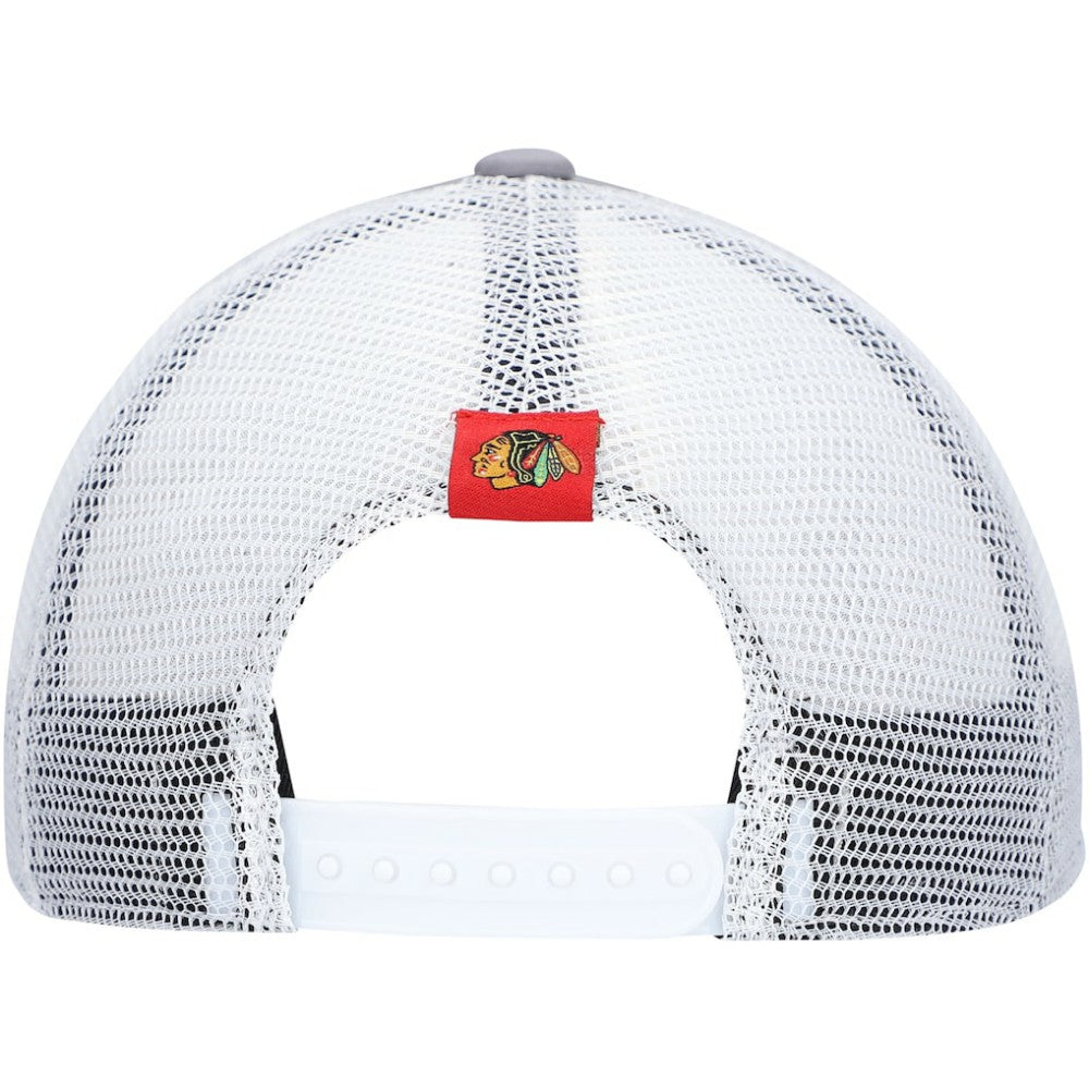 Chicago Blackhawks adidas Locker Room Foam Trucker Snapback Hat - Gray/White | US 4265621