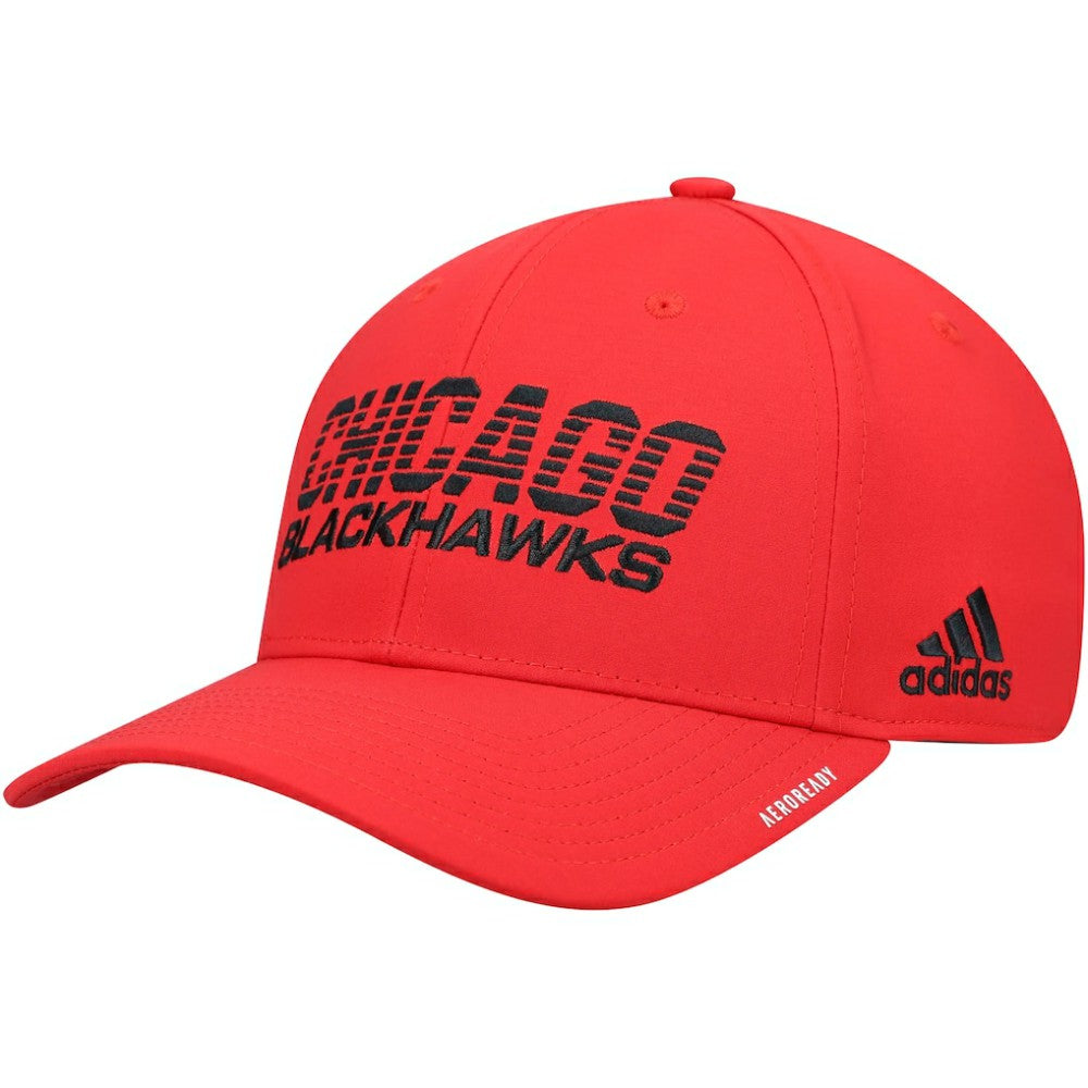 Chicago Blackhawks adidas 2021 Locker Room AEROREADY Flex Hat - Red | US 4265663