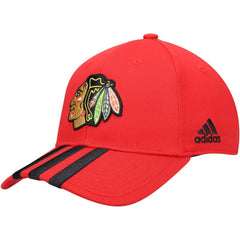 Chicago Blackhawks adidas Locker Room Three Stripe Adjustable Hat - Red | US 4265707