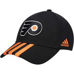 Philadelphia Flyers adidas Locker Room Three Stripe Adjustable Hat - Black | US 4265712