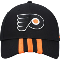 Philadelphia Flyers adidas Locker Room Three Stripe Adjustable Hat - Black | US 4265712