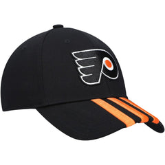 Philadelphia Flyers adidas Locker Room Three Stripe Adjustable Hat - Black | US 4265712