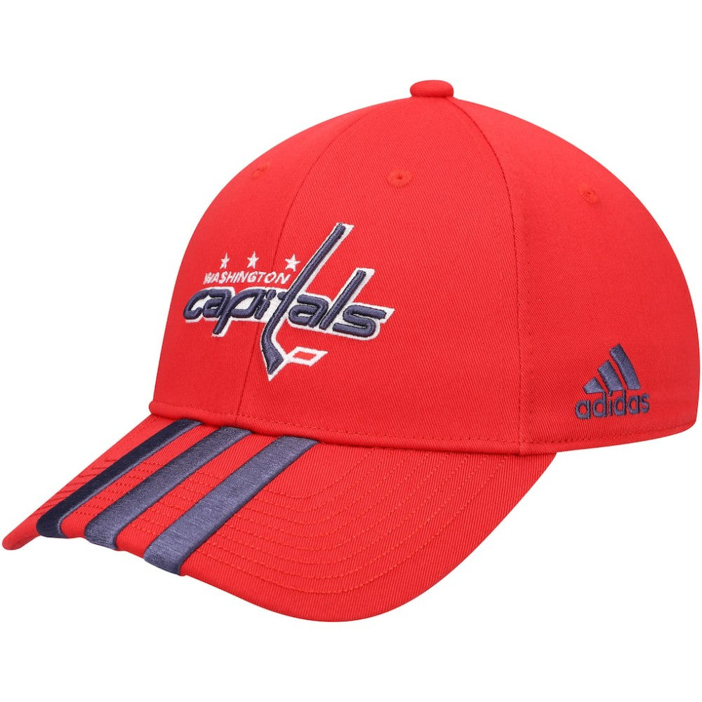 Washington Capitals adidas Locker Room Three Stripe Adjustable Hat - Red | US 4265715