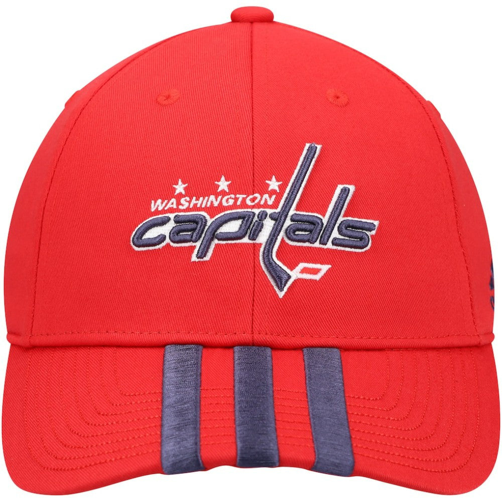 Washington Capitals adidas Locker Room Three Stripe Adjustable Hat - Red | US 4265715