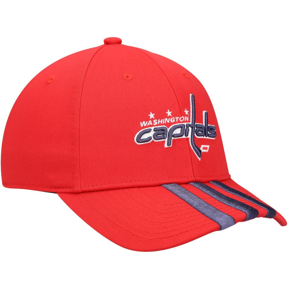 Washington Capitals adidas Locker Room Three Stripe Adjustable Hat - Red | US 4265715