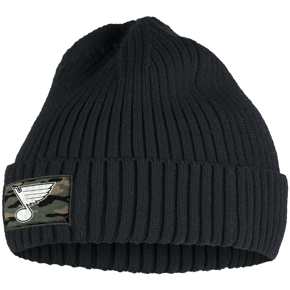 St. Louis Blues adidas Military Appreciation Cuffed Knit Hat - Black | US 4265746
