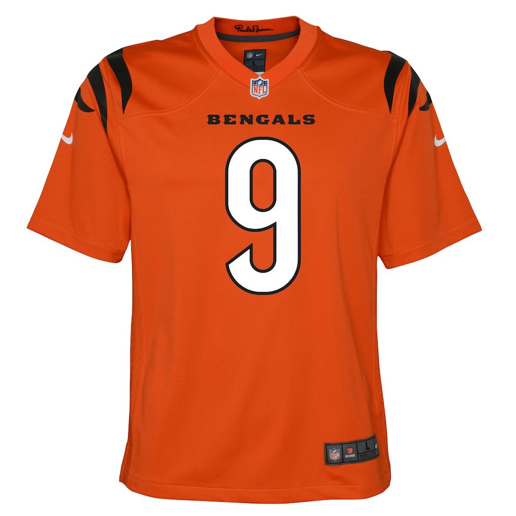 Joe Burrow Cincinnati Bengals Youth Game Jersey - Orange Jerseys