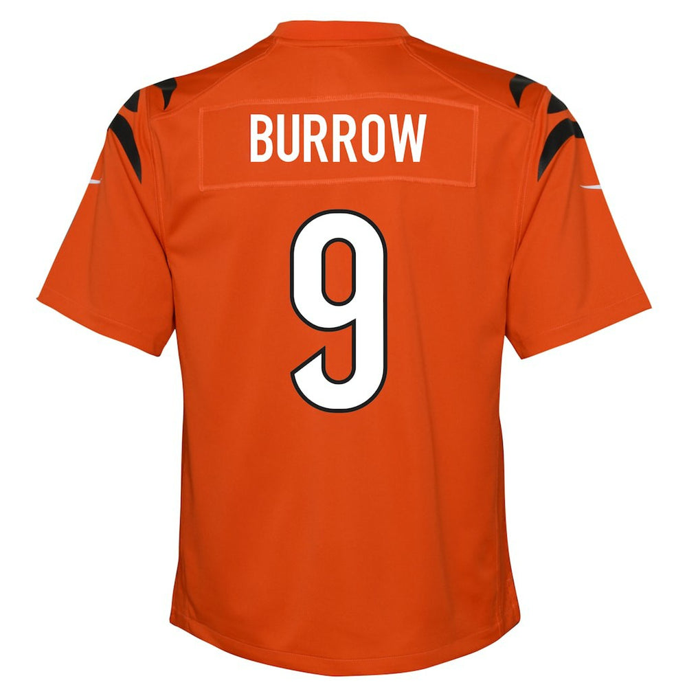 Joe Burrow Cincinnati Bengals Youth Game Jersey - Orange Jerseys