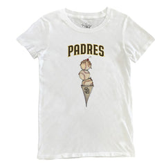 San Diego Padres Tiny Turnip Women's Triple Scoop T-Shirt - White T-shirts