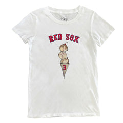 Boston Red Sox Tiny Turnip Women's Triple Scoop T-Shirt - White T-shirts