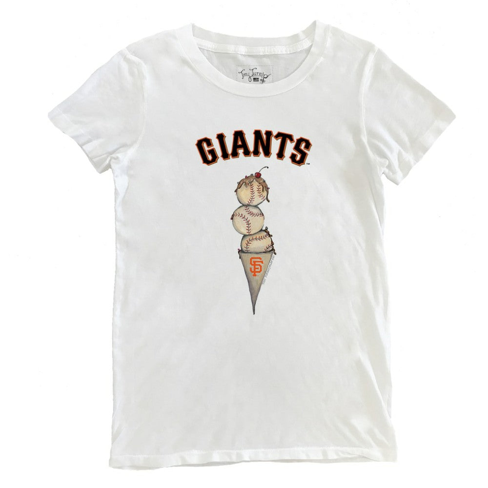 San Francisco Giants Tiny Turnip Women's Triple Scoop T-Shirt - White T-shirts