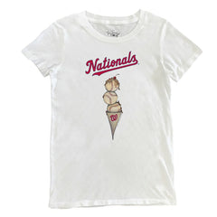 Washington Nationals Tiny Turnip Women's Triple Scoop T-Shirt - White T-shirts