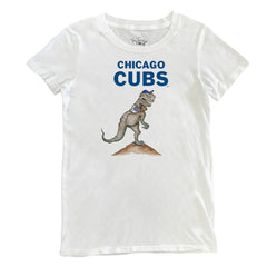 Chicago Cubs Tiny Turnip Women's TT Rex T-Shirt - White T-shirts