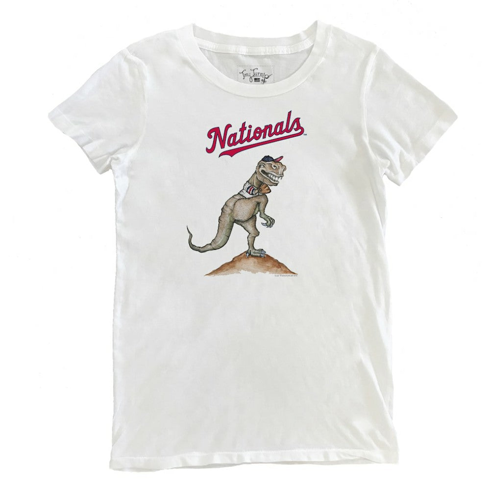 Washington Nationals Tiny Turnip Women's TT Rex T-Shirt - White T-shirts