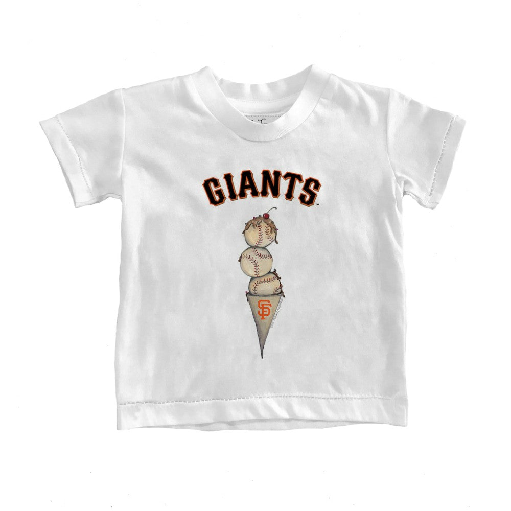 San Francisco Giants Tiny Turnip Youth Triple Scoop T-Shirt - White T-shirts