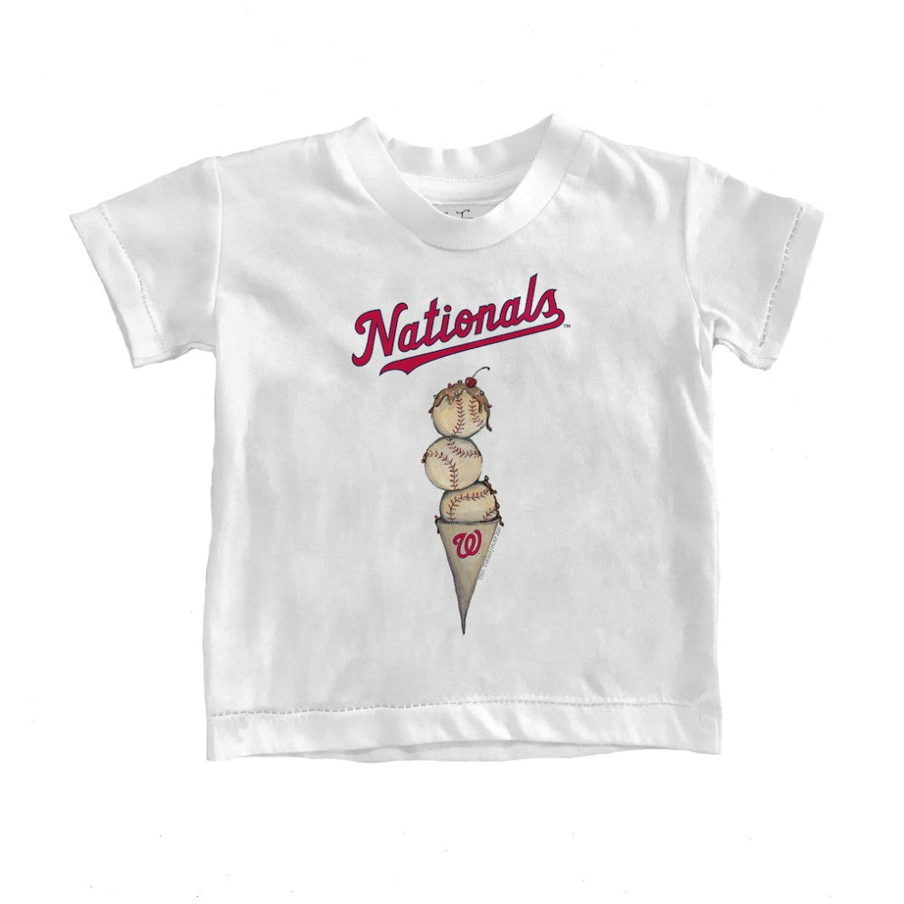 Washington Nationals Tiny Turnip Youth Triple Scoop T-Shirt - White T-shirts