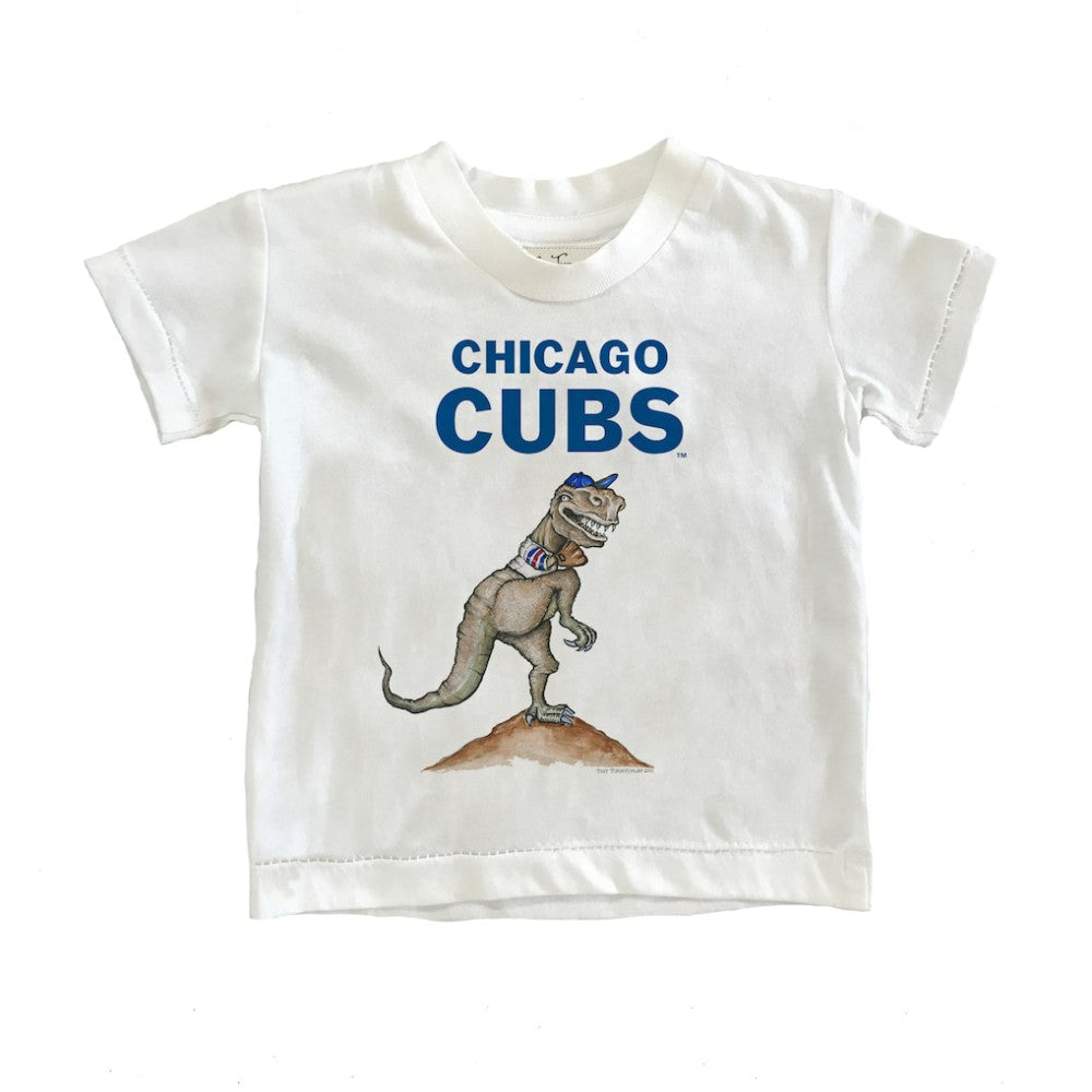 Chicago Cubs Tiny Turnip Youth TT Rex T-Shirt - White T-shirts