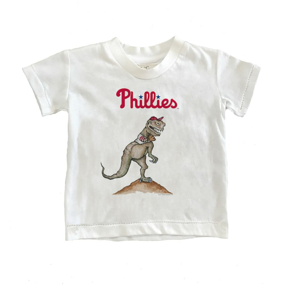 Philadelphia Phillies Tiny Turnip Youth TT Rex T-Shirt - White T-shirts