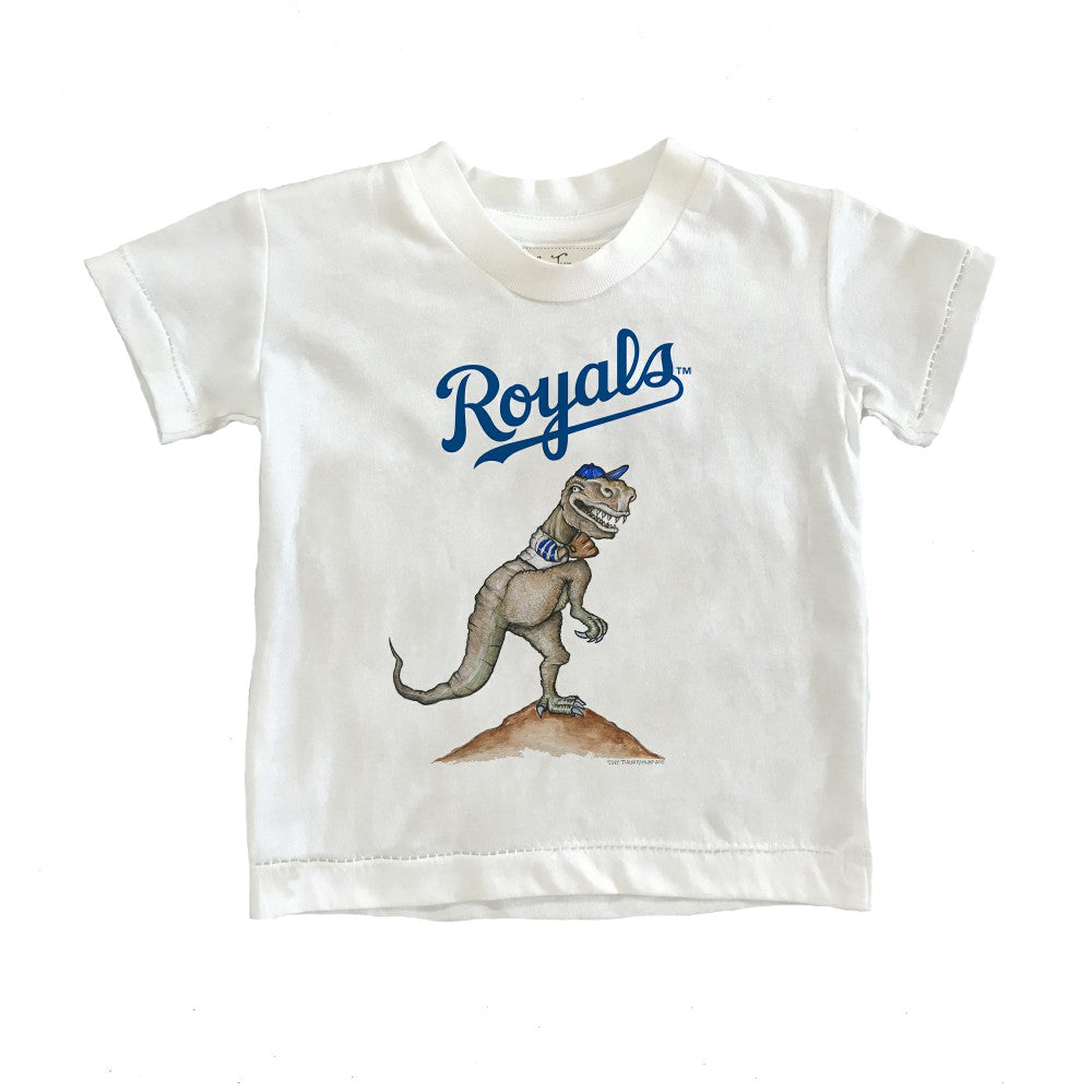Kansas City Royals Tiny Turnip Youth TT Rex T-Shirt - White T-shirts
