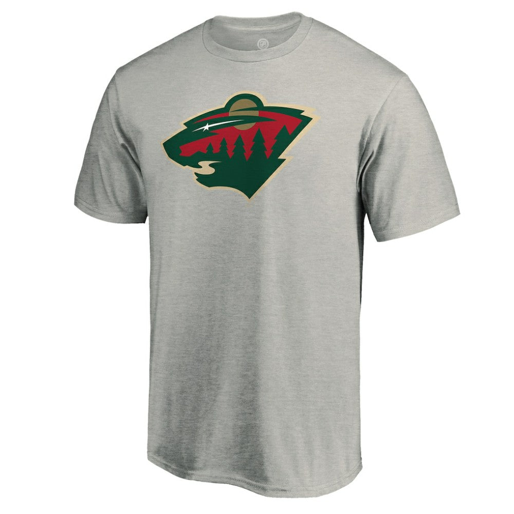 Minnesota Wild Primary Logo T-Shirt - Heather Gray | US 4267450
