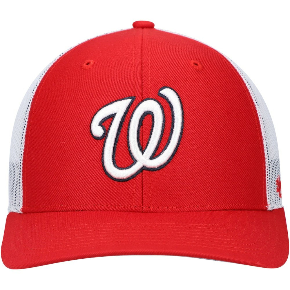 Washington Nationals '47 Primary Logo Trucker Snapback Hat - Red/White Hats
