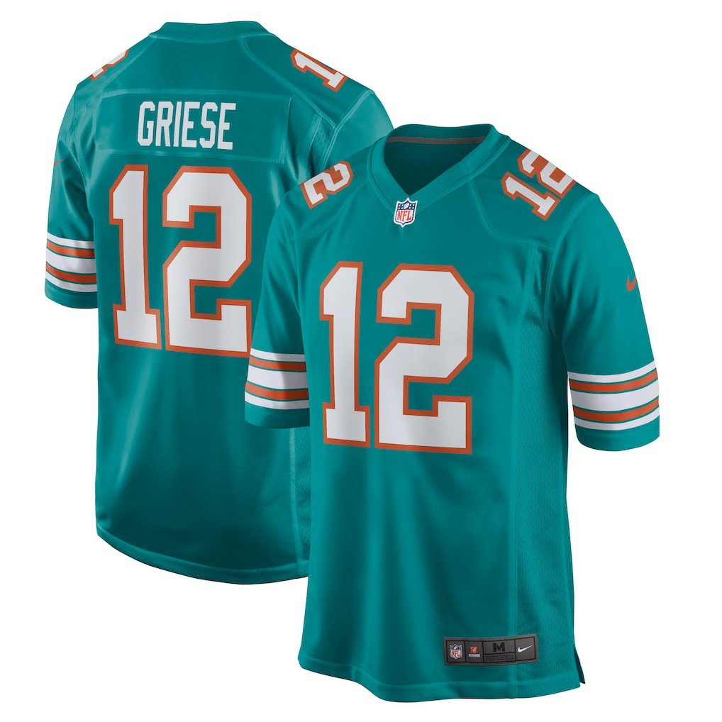 Bob Griese Miami Dolphins Retired Player Jersey - Aqua Jerseys