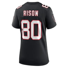 Andre Rison Atlanta Falcons Women's Retired Player Jersey - Black Jerseys