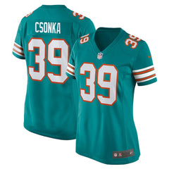 Larry Csonka Miami Dolphins Women's Retired Player Jersey - Aqua Jerseys