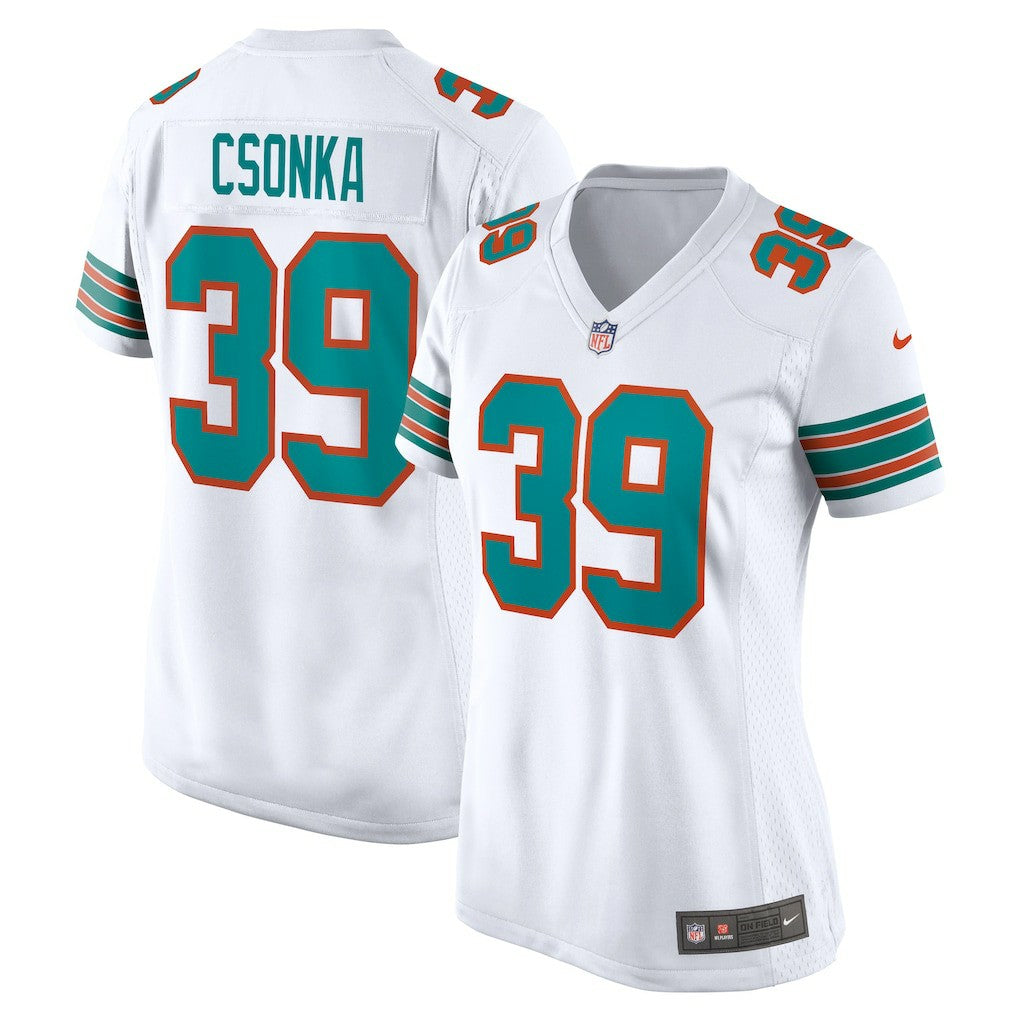 Larry Csonka Miami Dolphins Women's Retired Player Jersey - White Jerseys