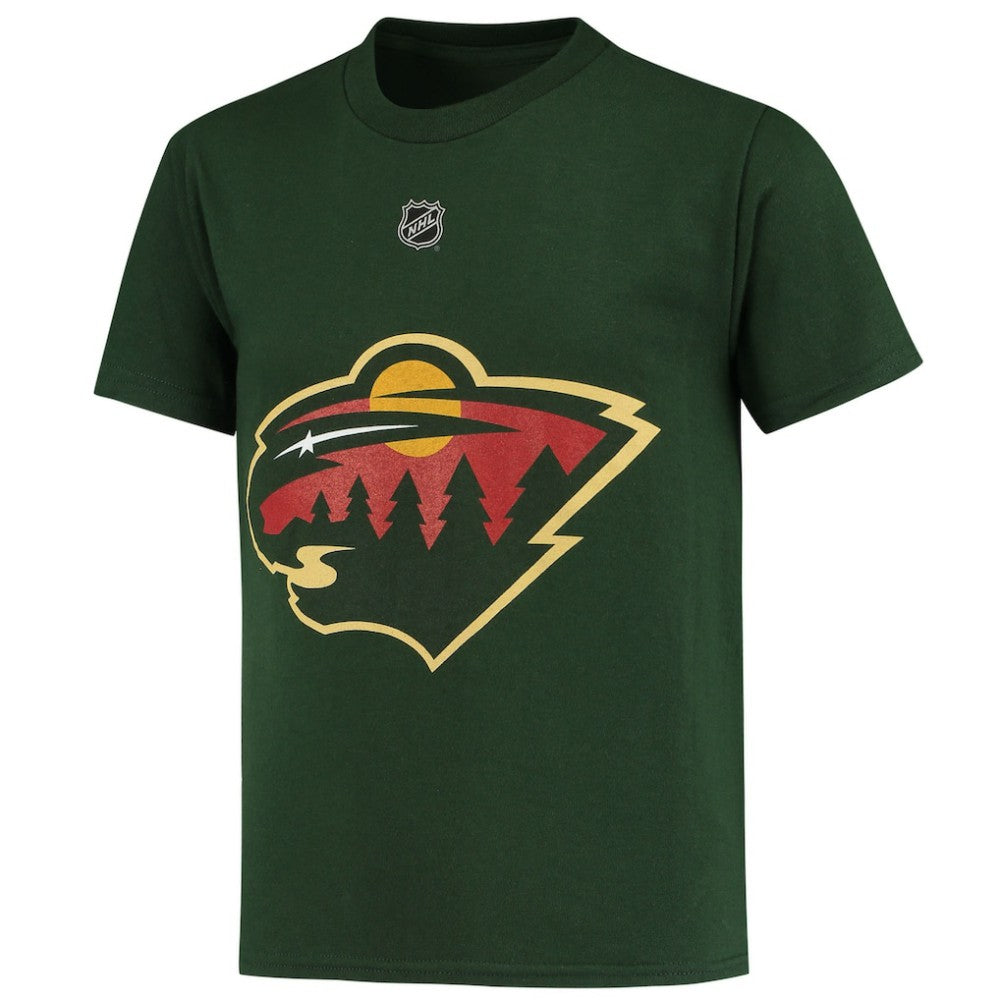 Kirill Kaprizov Minnesota Wild Youth Player Name & Number T-Shirt - Green | US 4268520