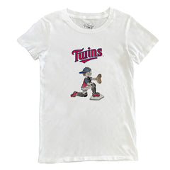 Minnesota Twins Tiny Turnip Women's Caleb the Catcher T-Shirt - White T-shirts