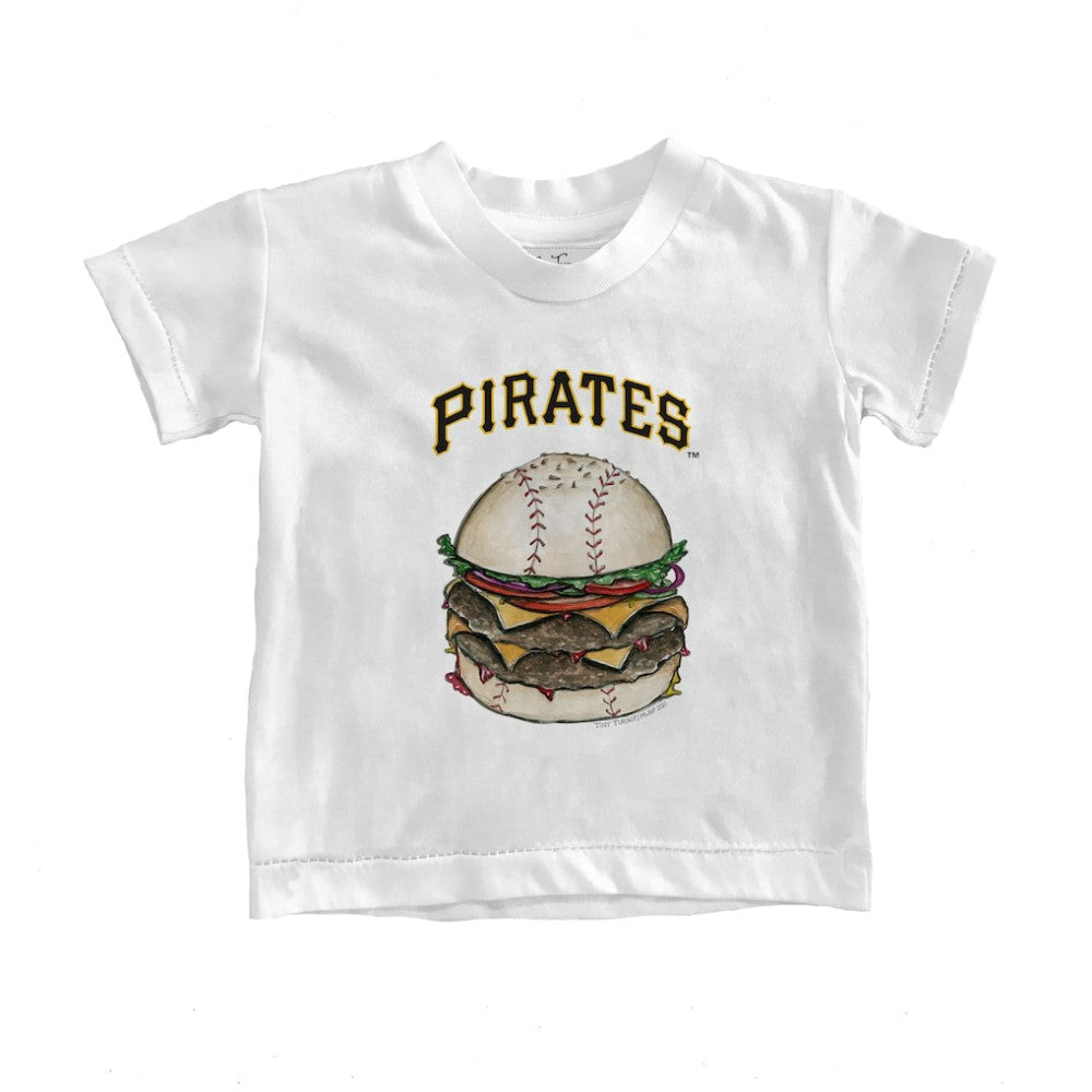 Pittsburgh Pirates Tiny Turnip Youth Burger T-Shirt - White T-shirts