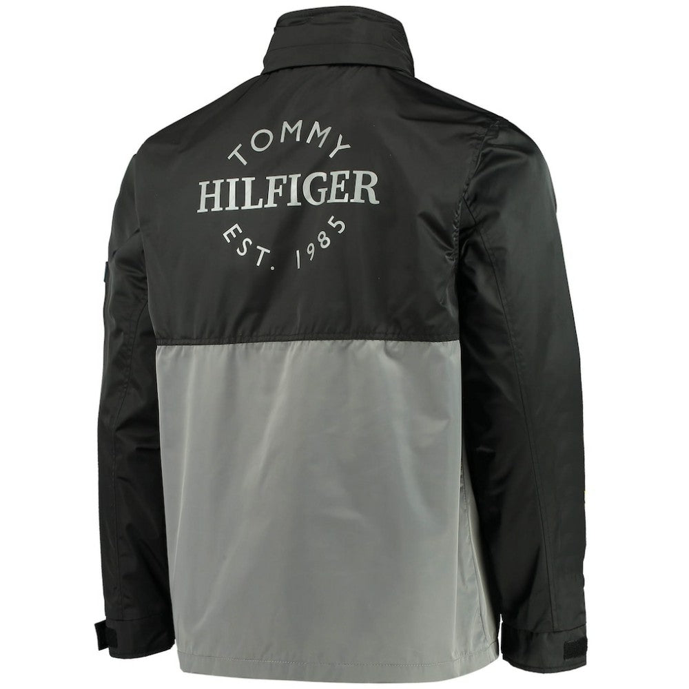 Philadelphia Flyers Tommy Hilfiger Anorak Quarter-Zip Hoodie Jacket - Black/Gray | US 4271043