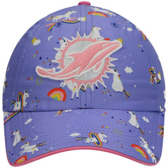 Miami Dolphins '47 Girls Preschool Unicorn Clean Up Adjustable Hat - Purple Hats