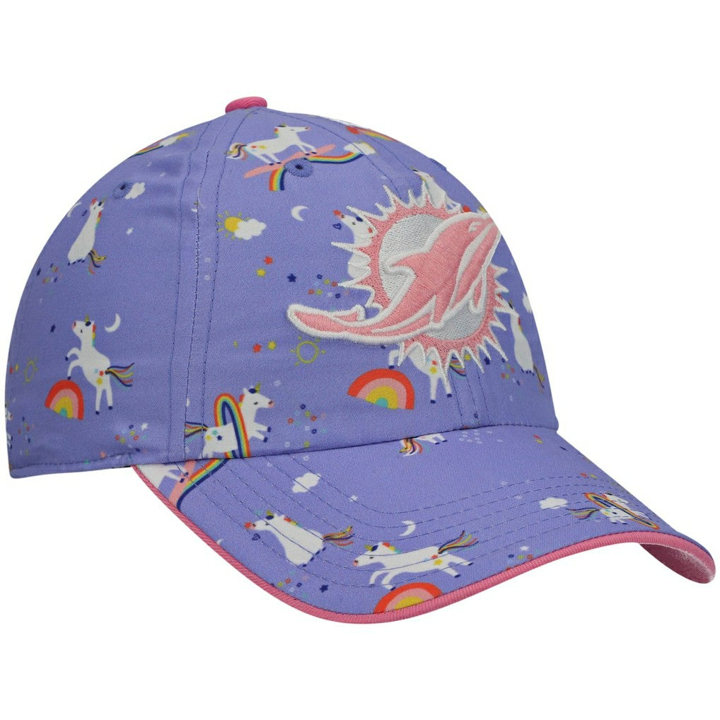 Miami Dolphins '47 Girls Preschool Unicorn Clean Up Adjustable Hat - Purple Hats