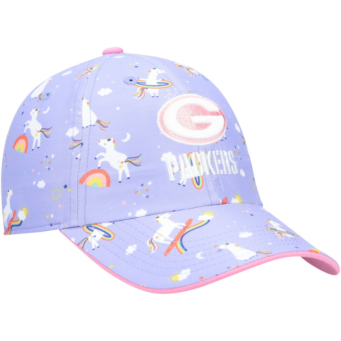Green Bay Packers '47 Girls Preschool Unicorn Clean Up Adjustable Hat - Purple Hats