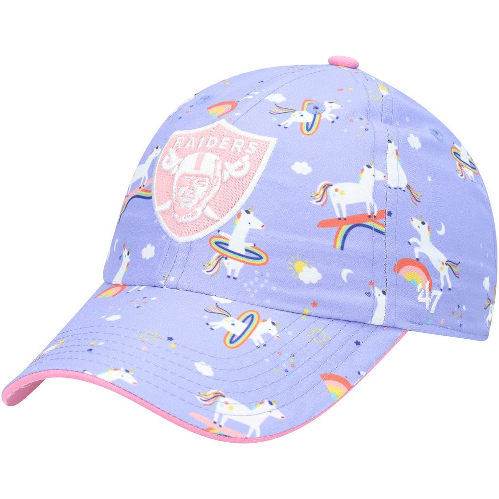 Las Vegas Raiders '47 Girls Preschool Unicorn Clean Up Adjustable Hat - Purple Hats