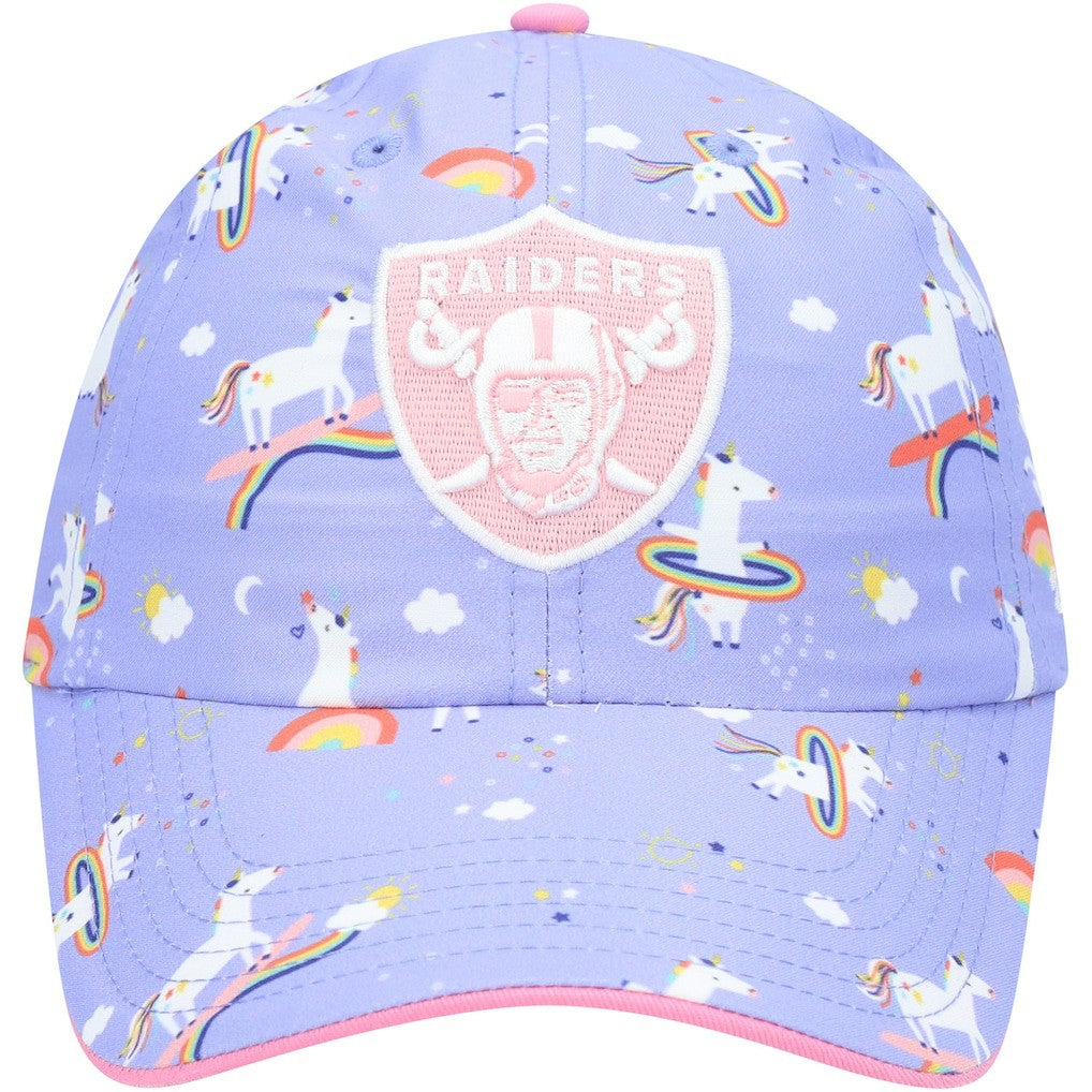 Las Vegas Raiders '47 Girls Preschool Unicorn Clean Up Adjustable Hat - Purple Hats