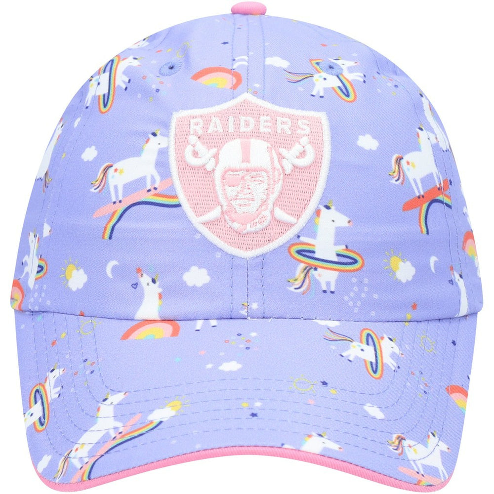 Las Vegas Raiders '47 Girls Preschool Unicorn Clean Up Adjustable Hat - Purple Hats