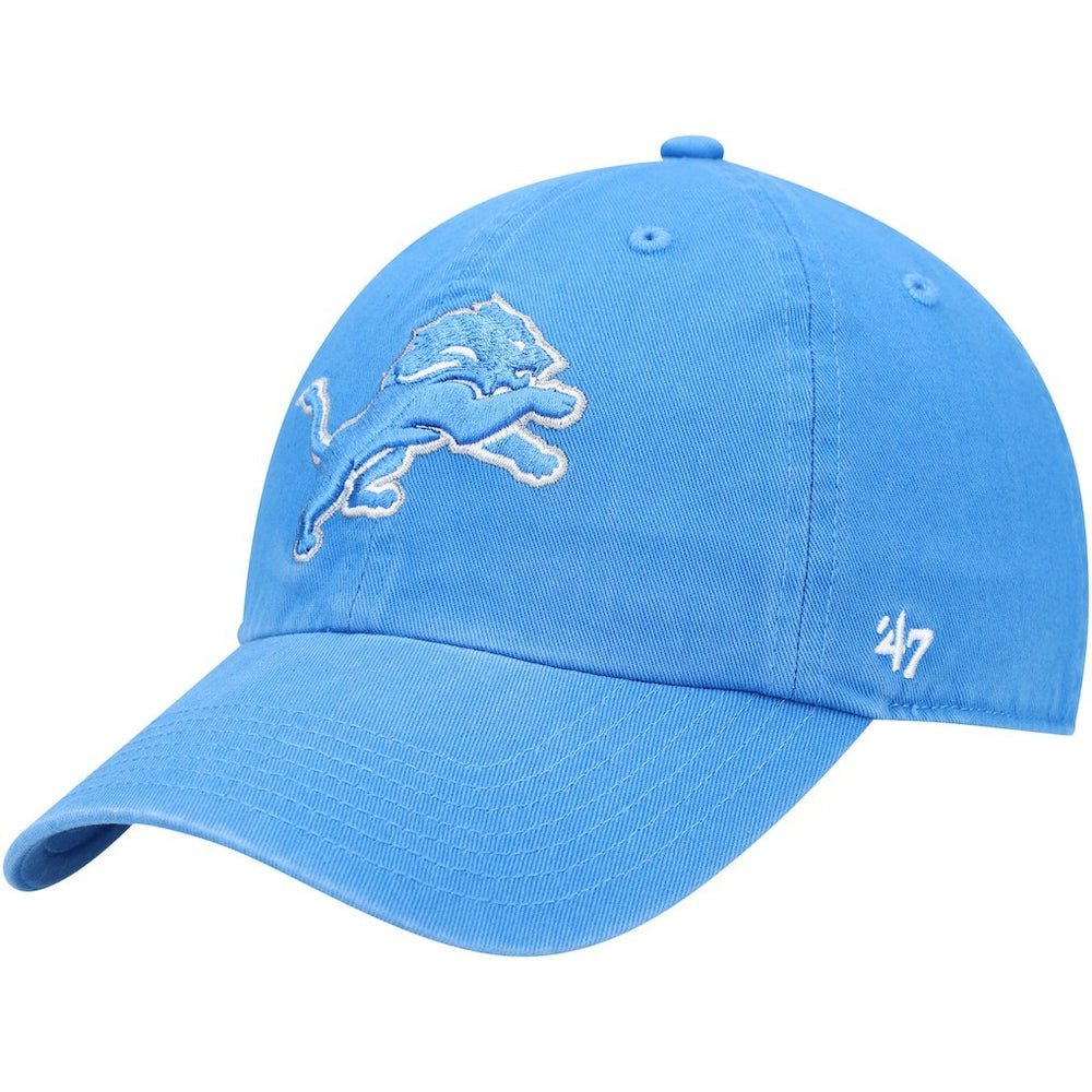 Detroit Lions '47 Youth Logo Clean Up Adjustable Hat - Blue Hats