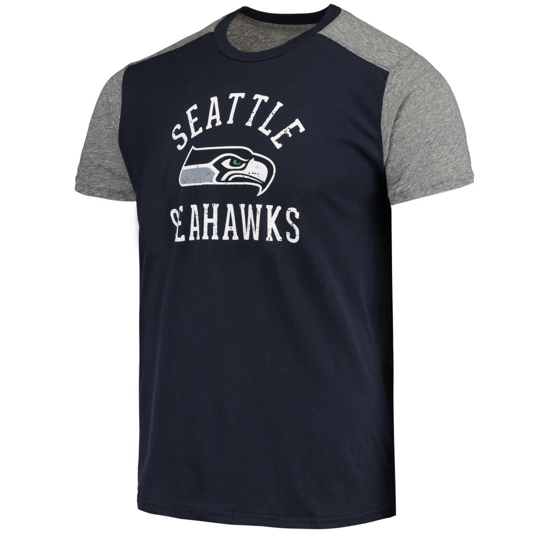 Seattle Seahawks Majestic Threads Field Goal Slub T-Shirt - College Navy/Gray T-shirts