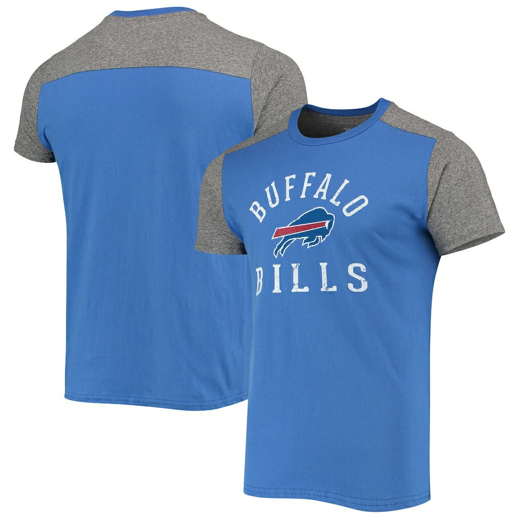 Buffalo Bills Majestic Threads Field Goal Slub T-Shirt - Royal/Gray T-shirts