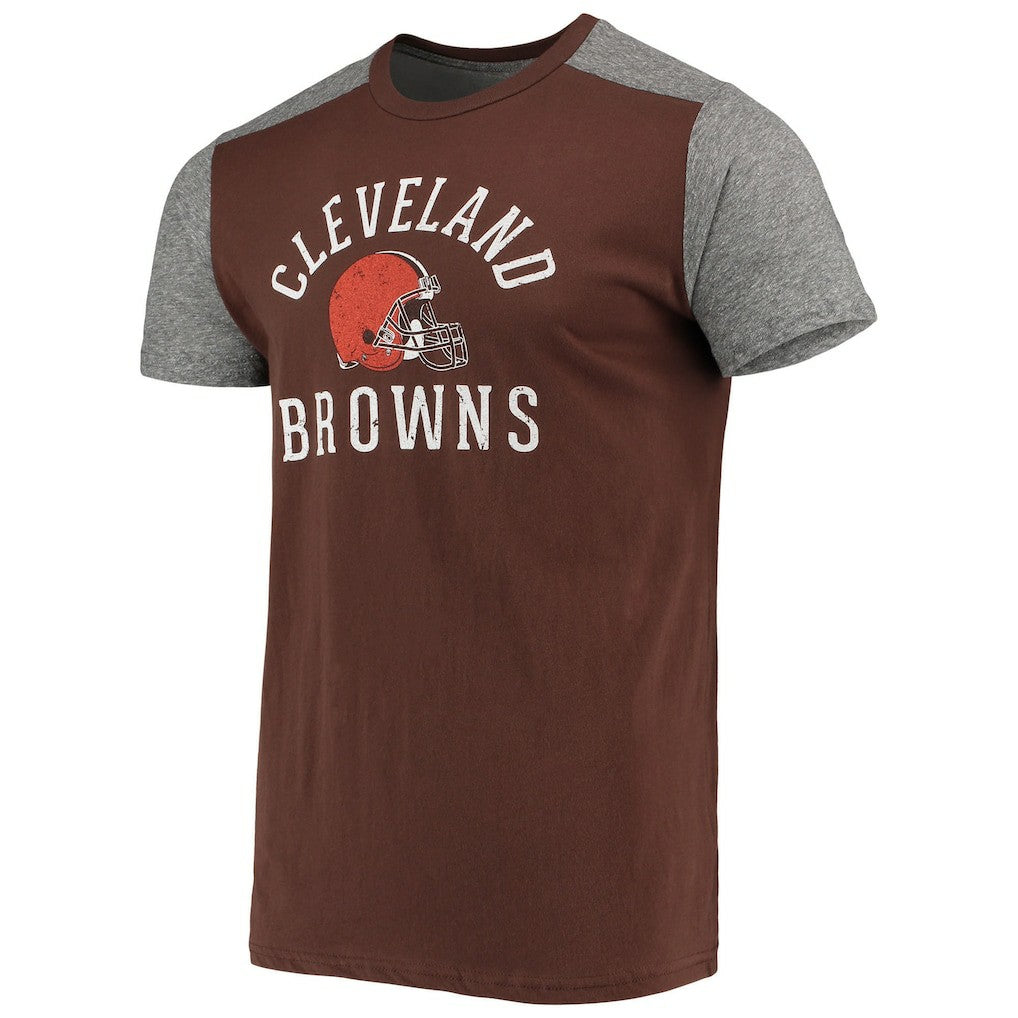 Cleveland Browns Majestic Threads Field Goal Slub T-Shirt - Brown/Gray T-shirts