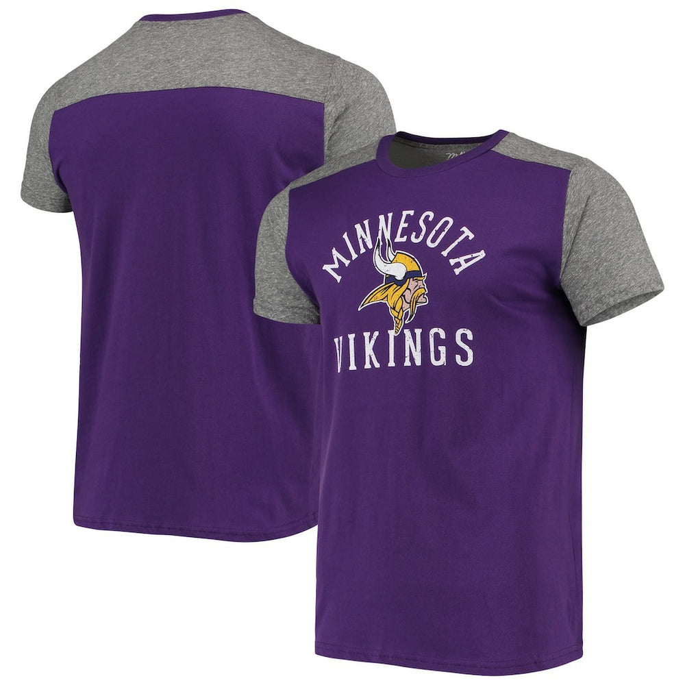 Minnesota Vikings Majestic Threads Field Goal Slub T-Shirt - Purple/Gray T-shirts