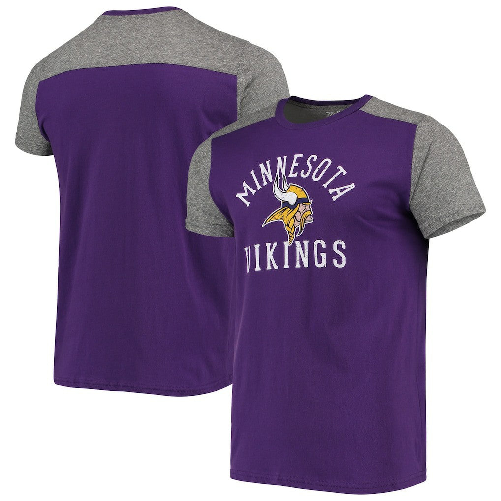 Minnesota Vikings Majestic Threads Field Goal Slub T-Shirt - Purple/Gray T-shirts
