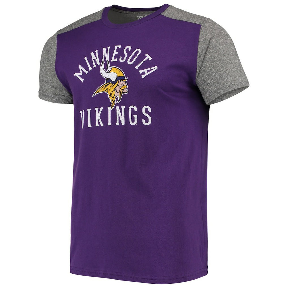 Minnesota Vikings Majestic Threads Field Goal Slub T-Shirt - Purple/Gray T-shirts