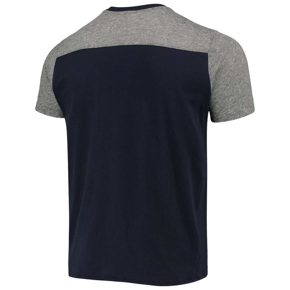 New England Patriots Majestic Threads Field Goal Slub T-Shirt - Navy/Gray T-shirts